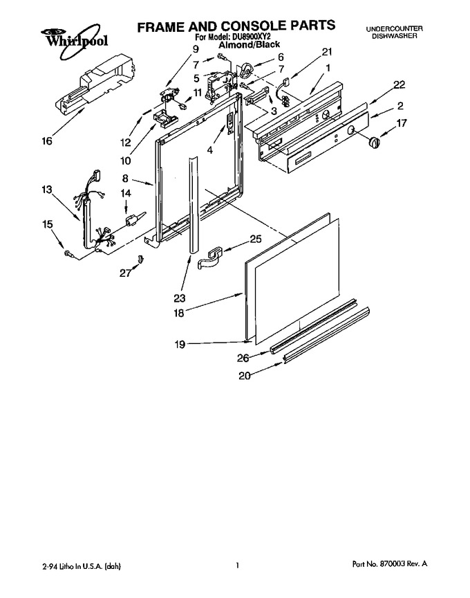 Diagram for DU8900XY2