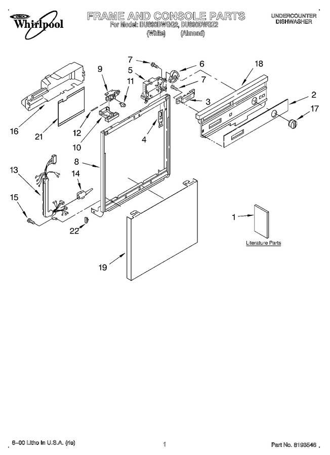 Diagram for DU890DWGZ2