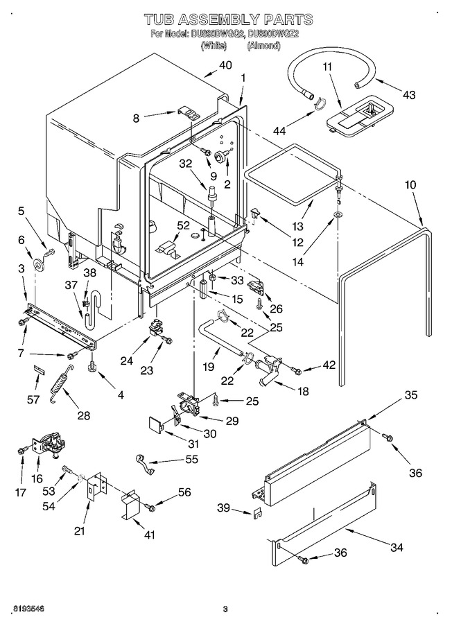 Diagram for DU890DWGZ2