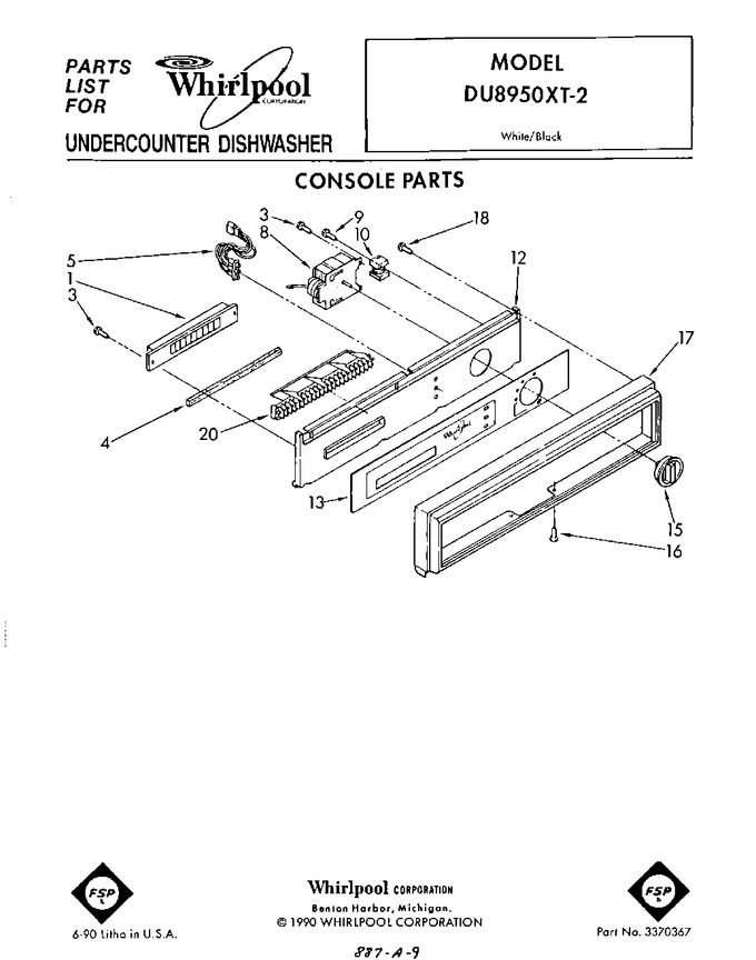 Diagram for DU8950XT2