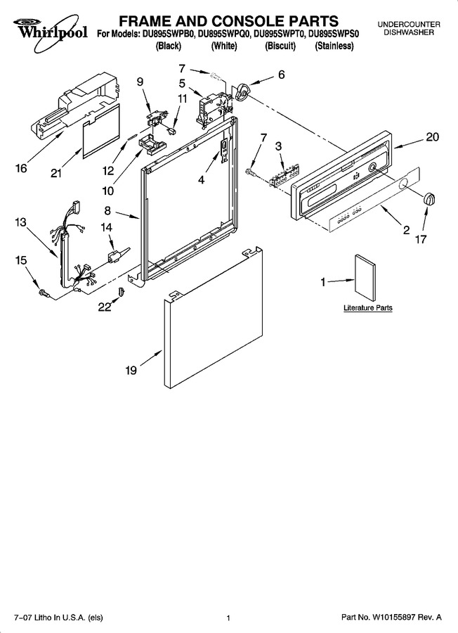 Diagram for DU895SWPS0