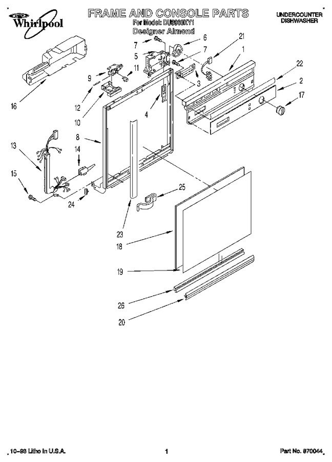 Diagram for DU8960XY1