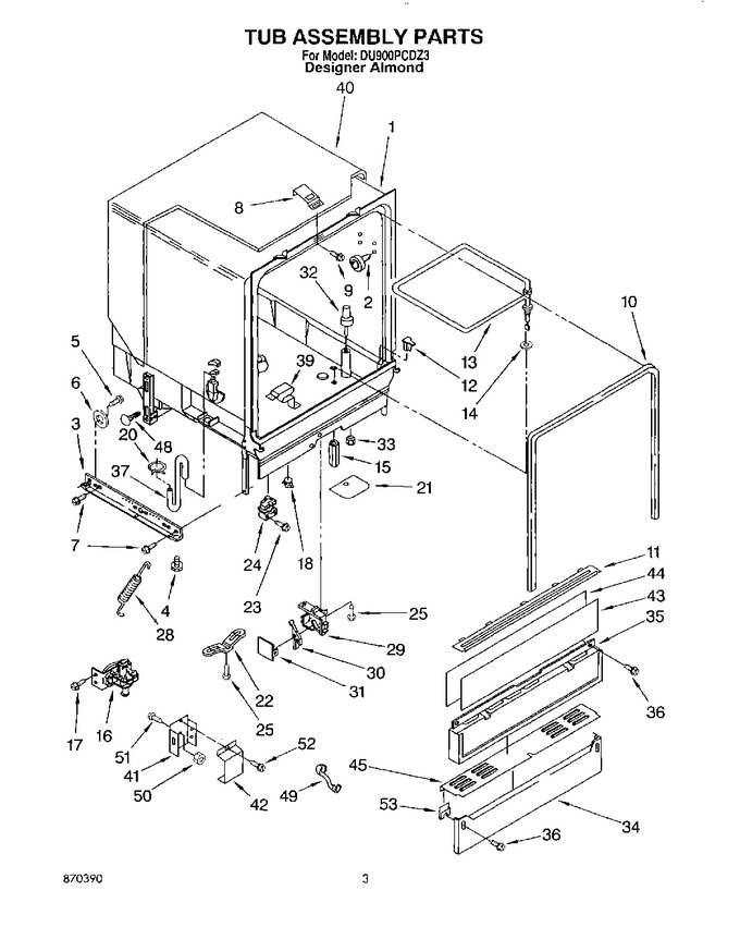 Diagram for DU900PCDZ3