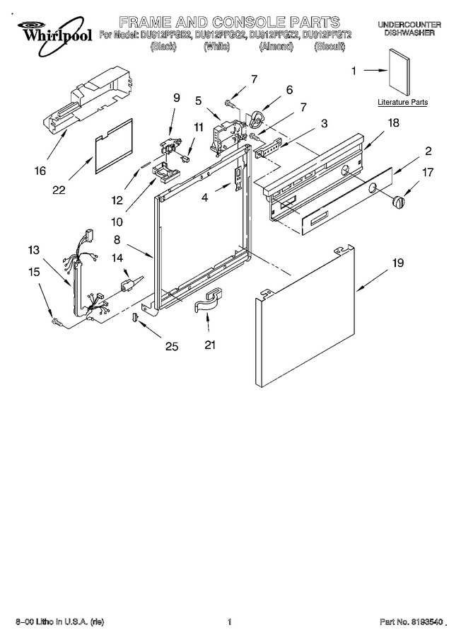 Diagram for DU912PFGZ2