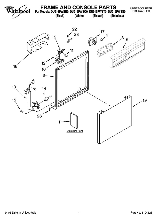 Diagram for DU915PWST0