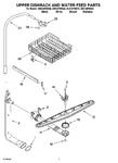 Diagram for 05 - Upper Dishrack And Water Feed Parts