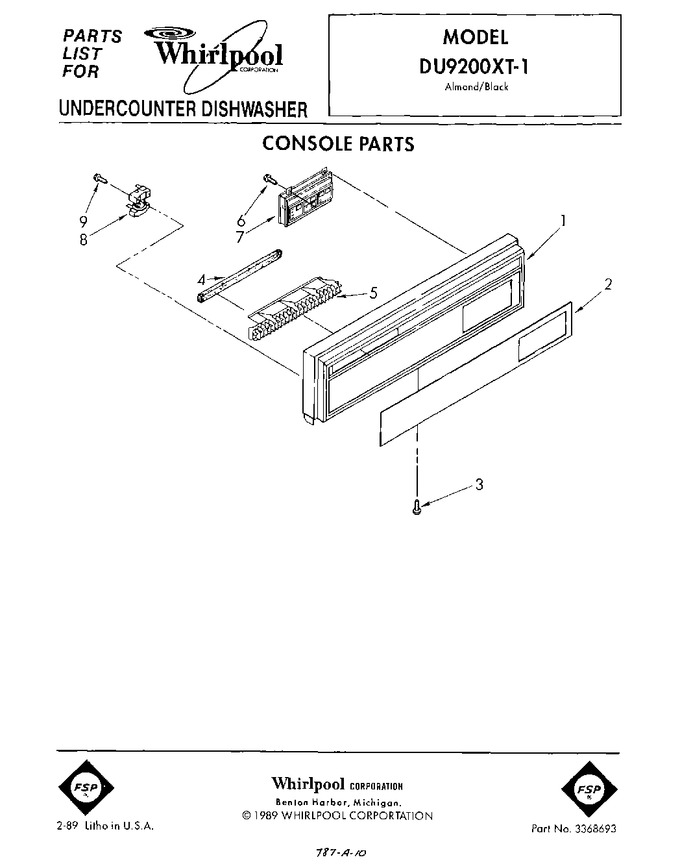 Diagram for DU9200XT1