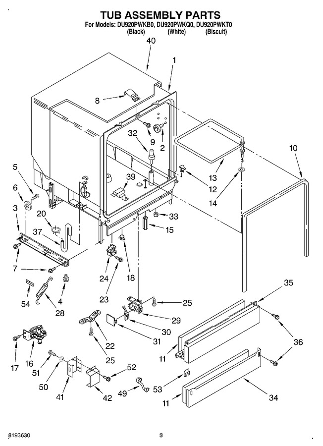 Diagram for DU920PWKT0