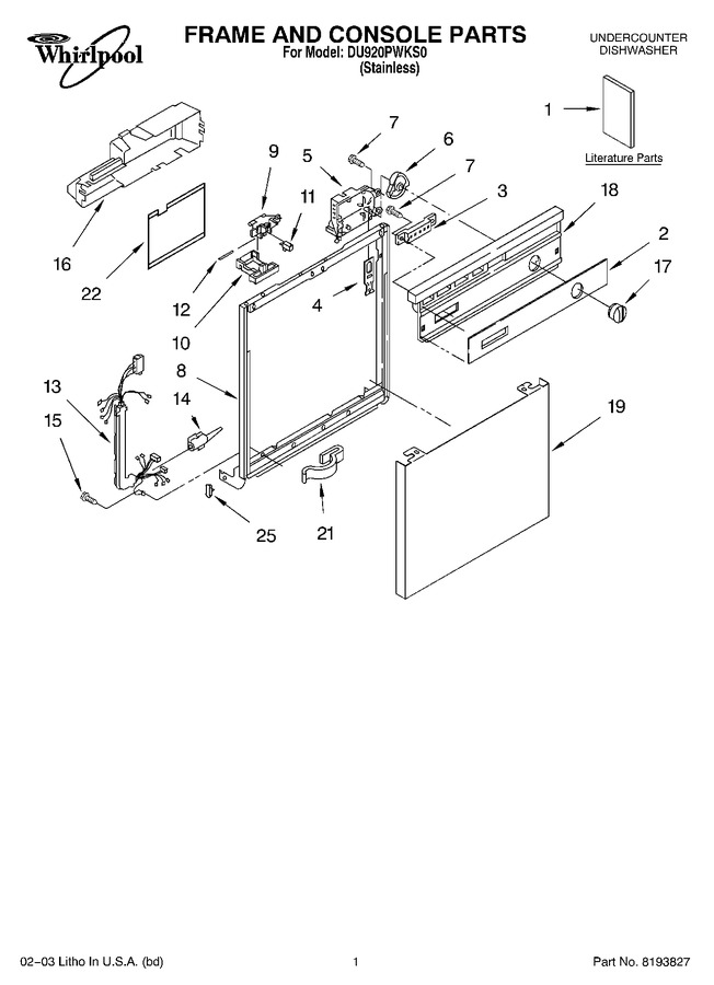 Diagram for DU920PWKS0