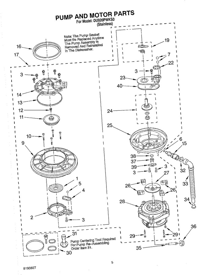 Diagram for DU920PWKS0