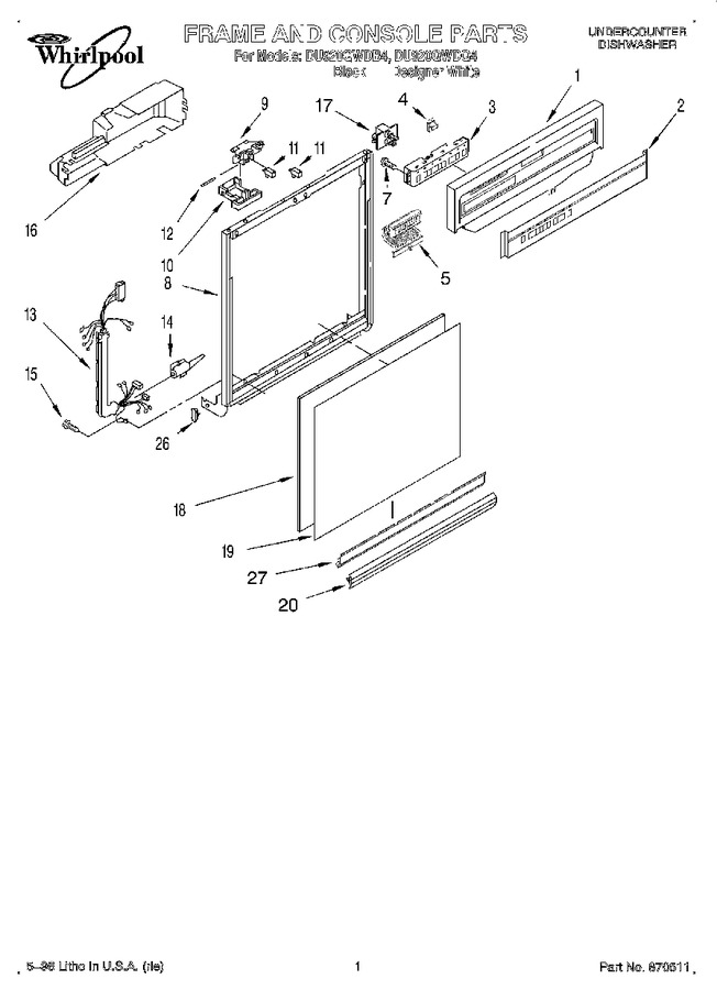 Diagram for DU920QWDB4