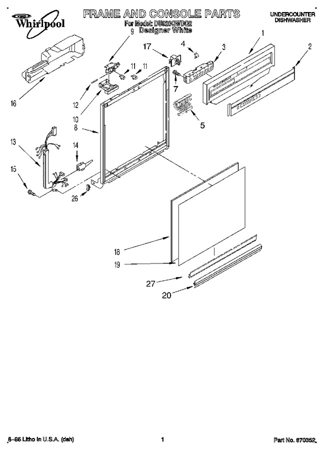 Diagram for DU920QWDQ2