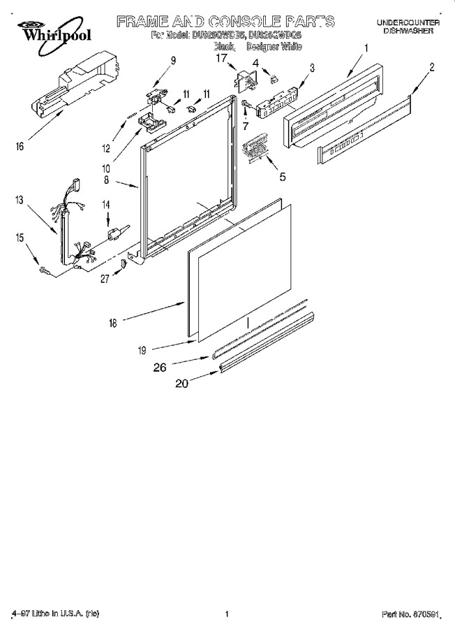 Diagram for DU925QWDB5