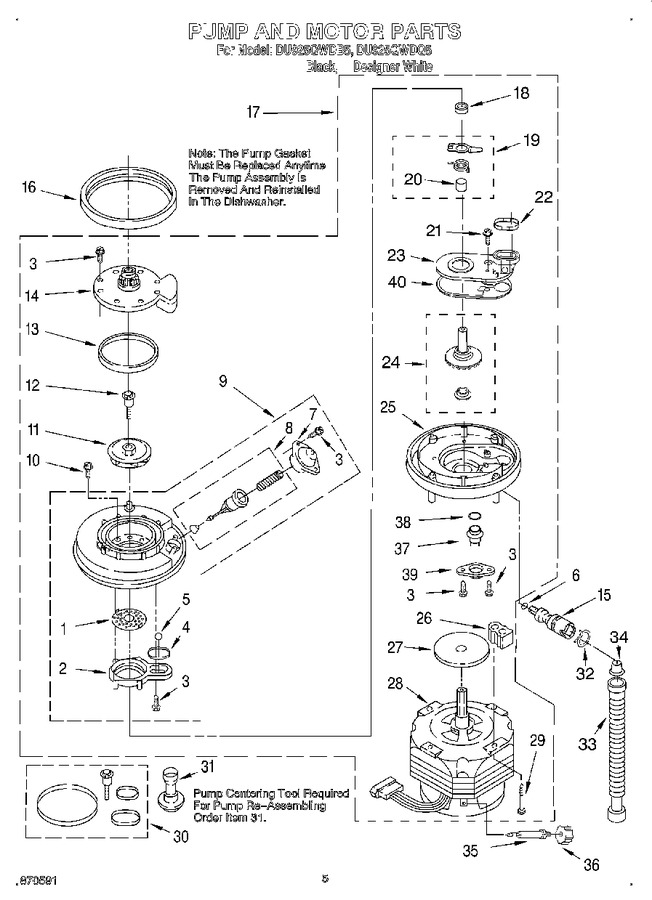 Diagram for DU925QWDB5