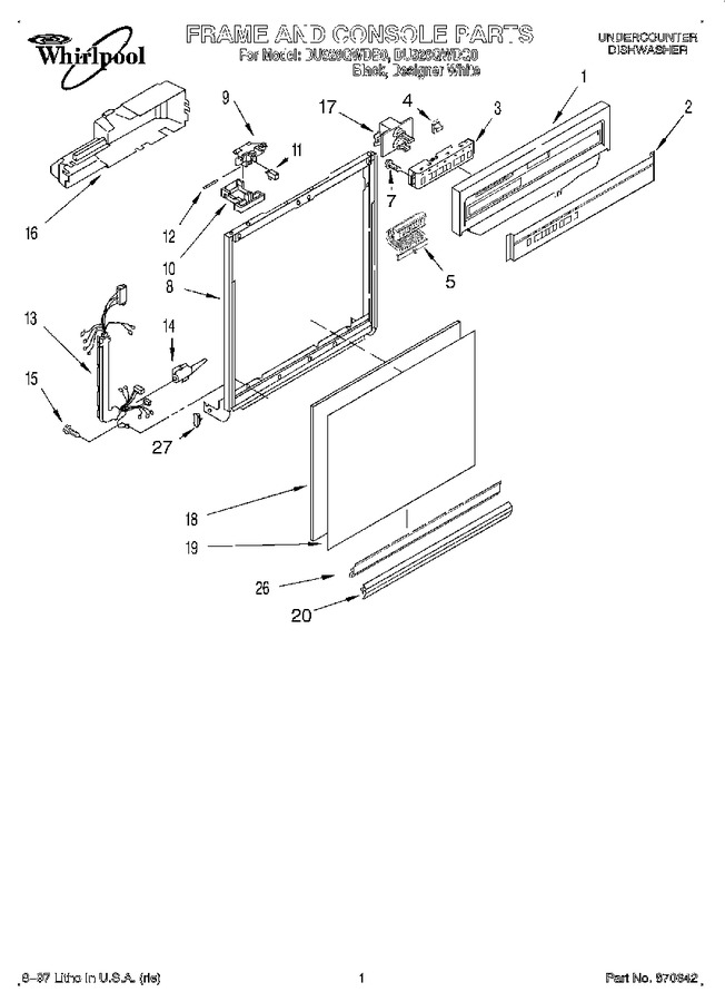 Diagram for DU929QWDB0