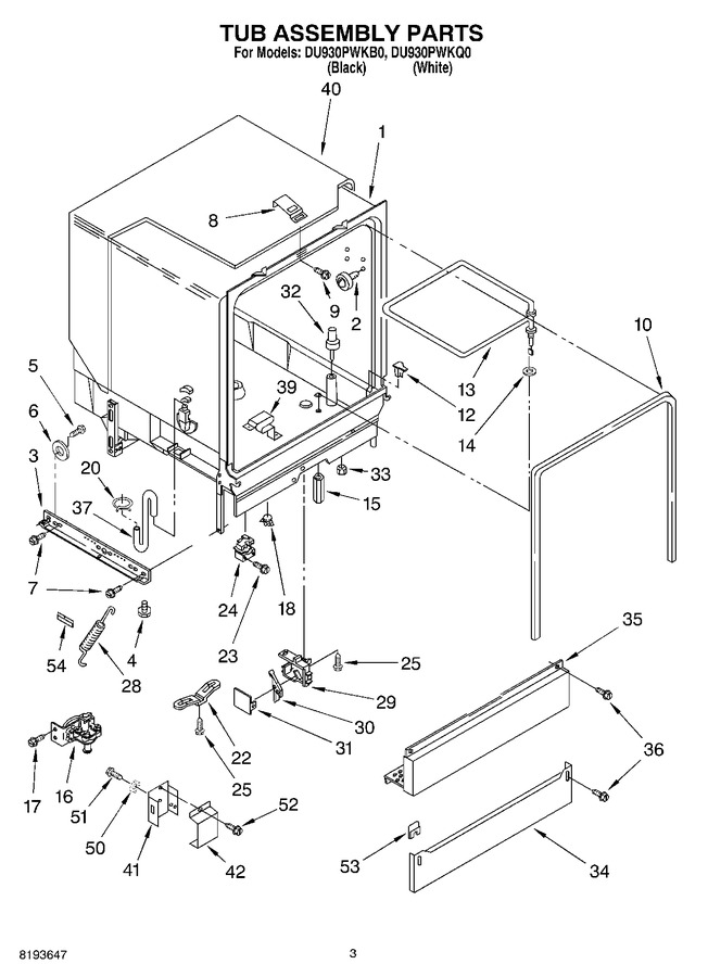 Diagram for DU930PWKQ0