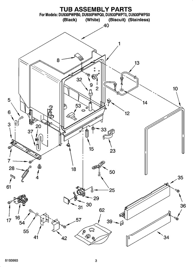 Diagram for DU930PWPT0