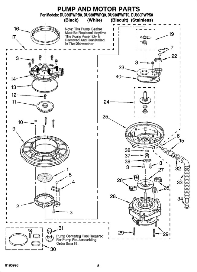 Diagram for DU930PWPT0