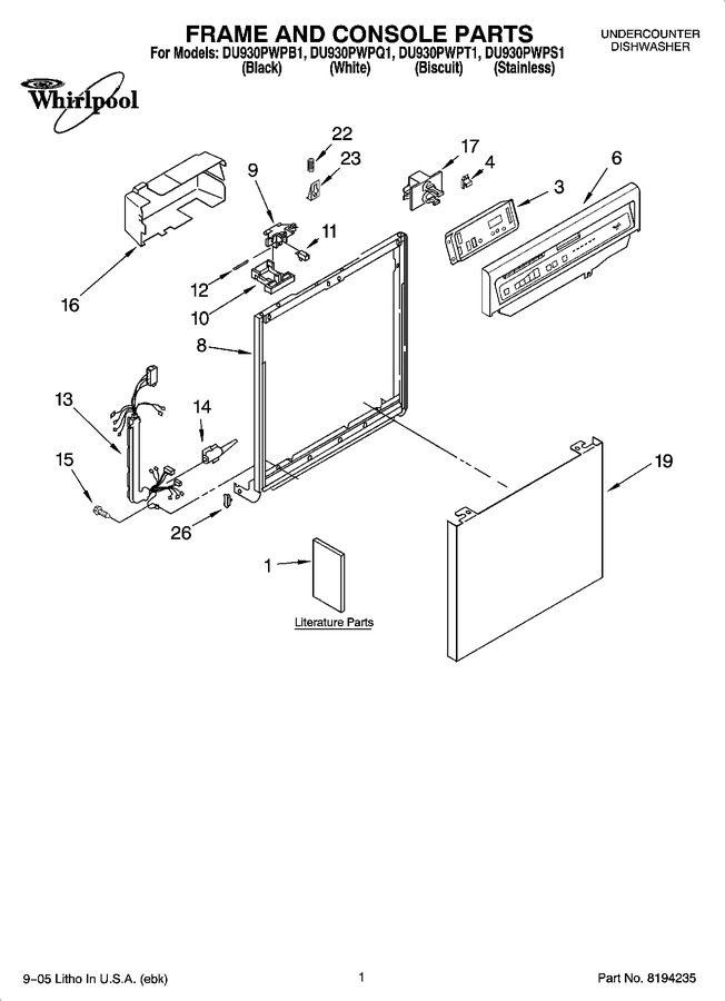 Diagram for DU930PWPQ1