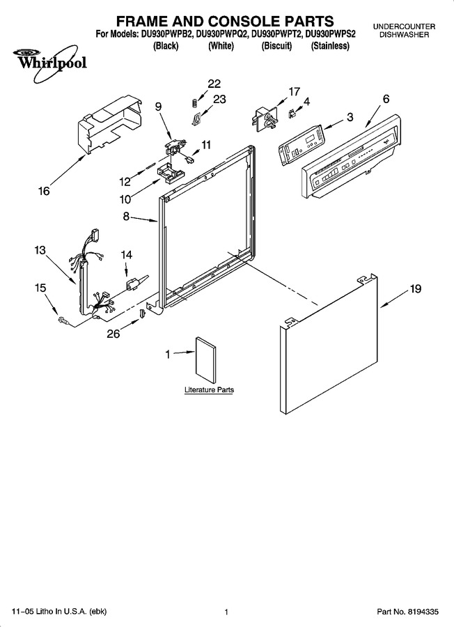 Diagram for DU930PWPB2