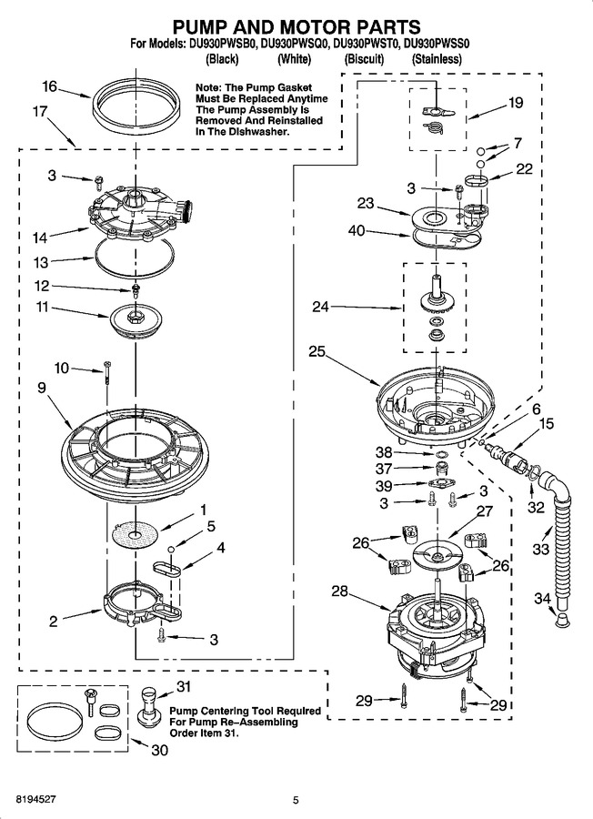 Diagram for DU930PWST0