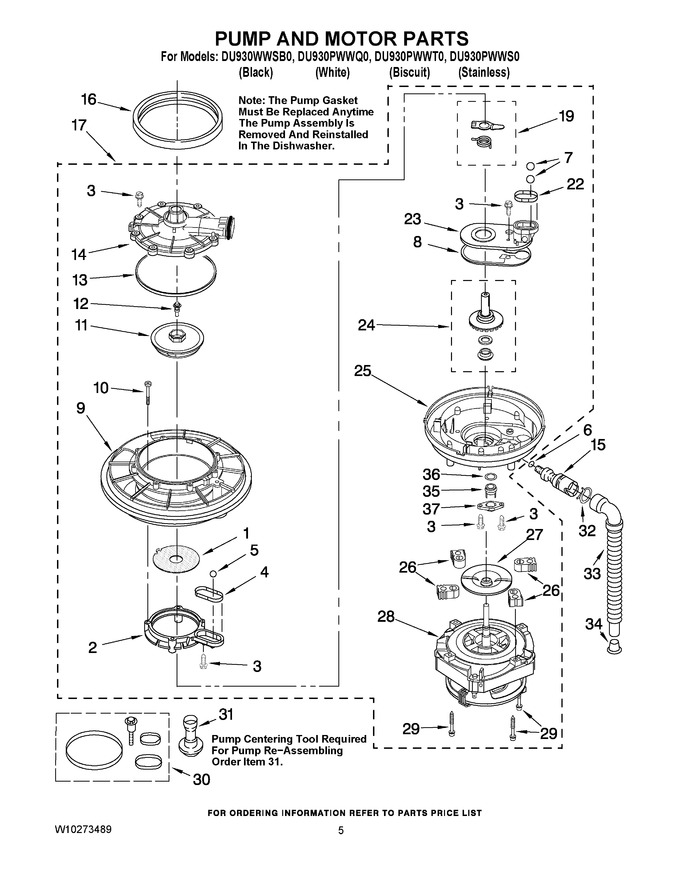 Diagram for DU930PWWT0