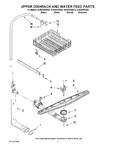 Diagram for 05 - Upper Dishrack And Water Feed Parts