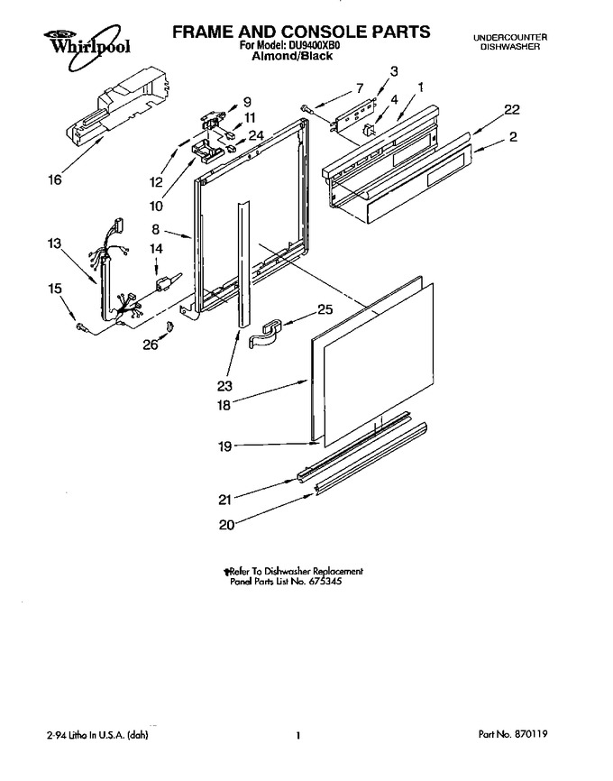 Diagram for DU9400XB0