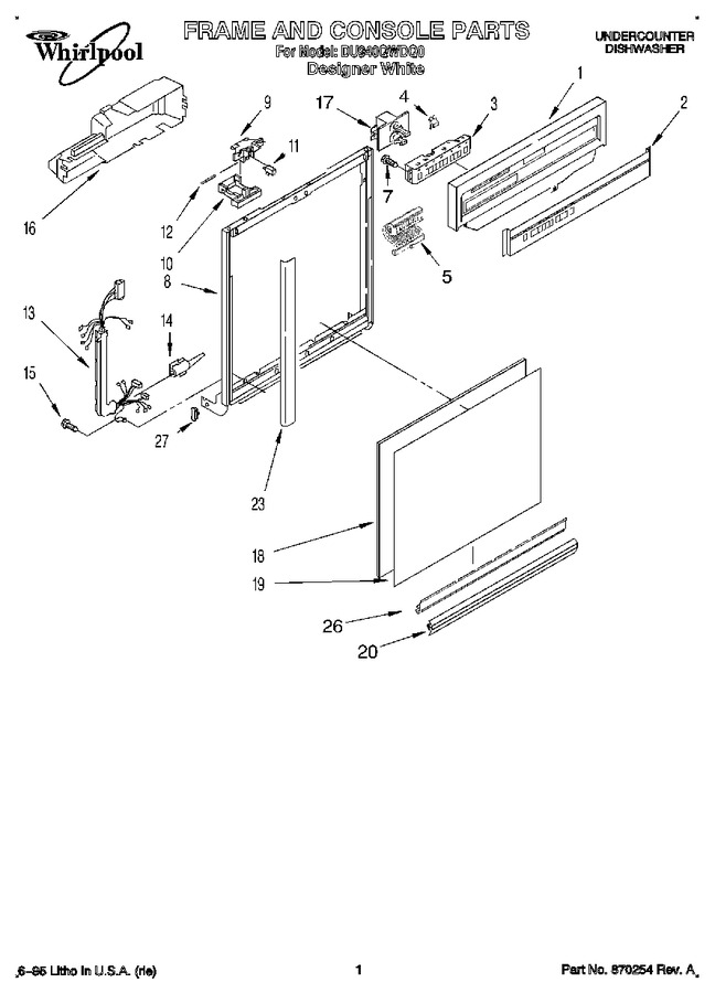 Diagram for DU940QWDQ0