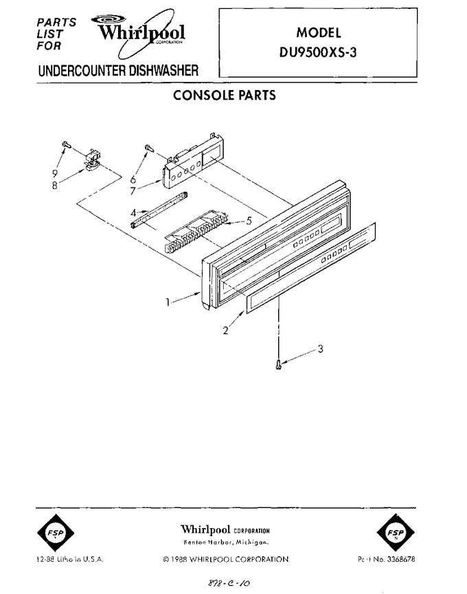 Diagram for DU9500XS3