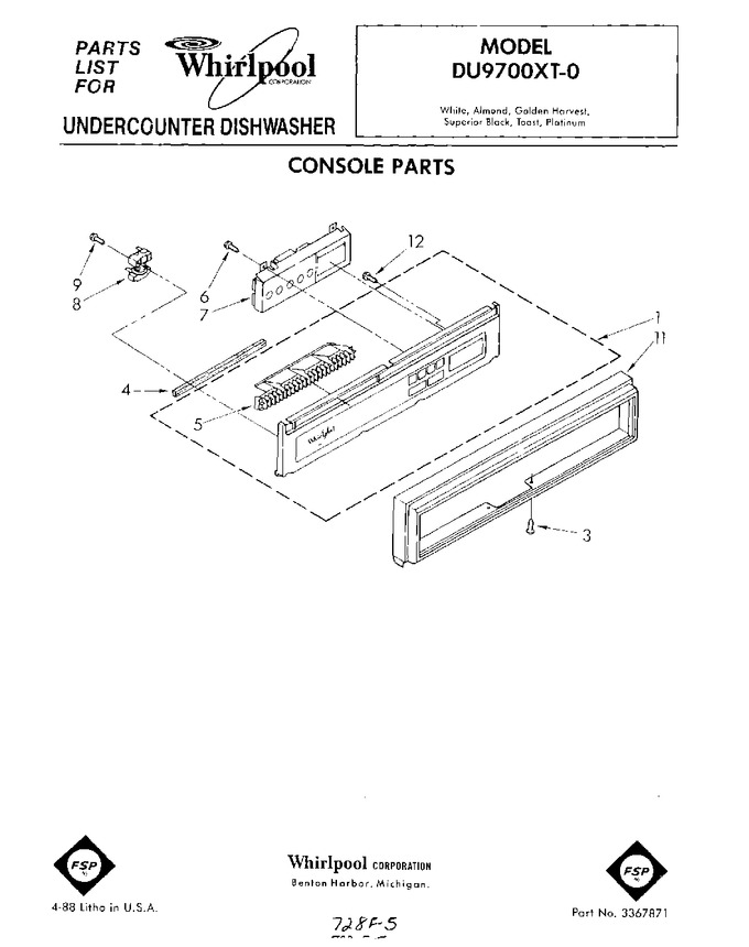 Diagram for DU9700XT0