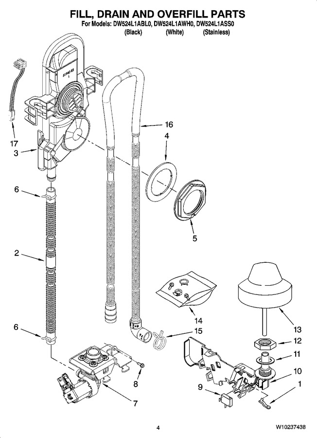 Diagram for DW524L1AWH0