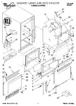 Diagram for 01 - Cabinet Liner And Door