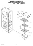 Diagram for 04 - Freezer Liner Parts