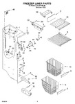 Diagram for 04 - Freezer Liner Parts