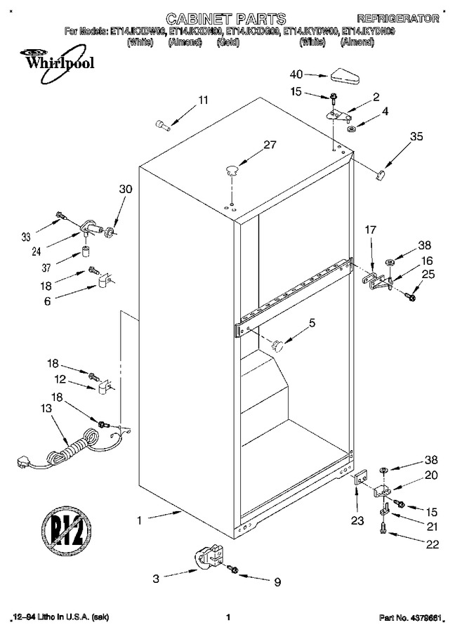 Diagram for ET14JKYDW00