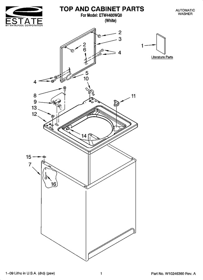 Diagram for ETW4400WQ0