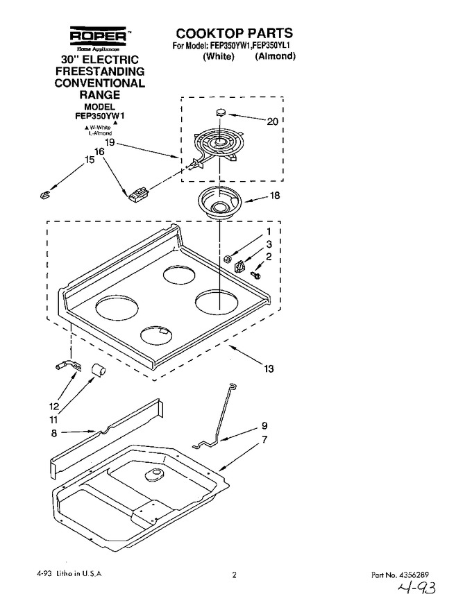 Diagram for FEP350YW1