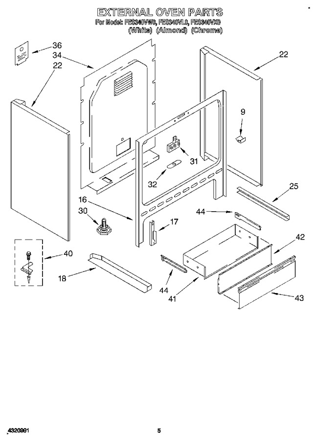 Diagram for FES340VW0