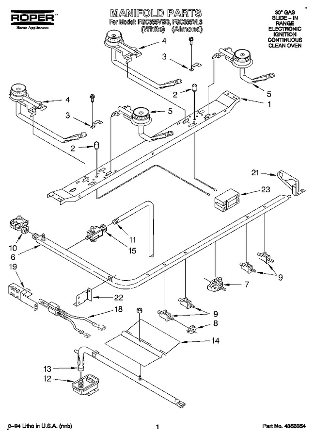 Diagram for FGC355VW3