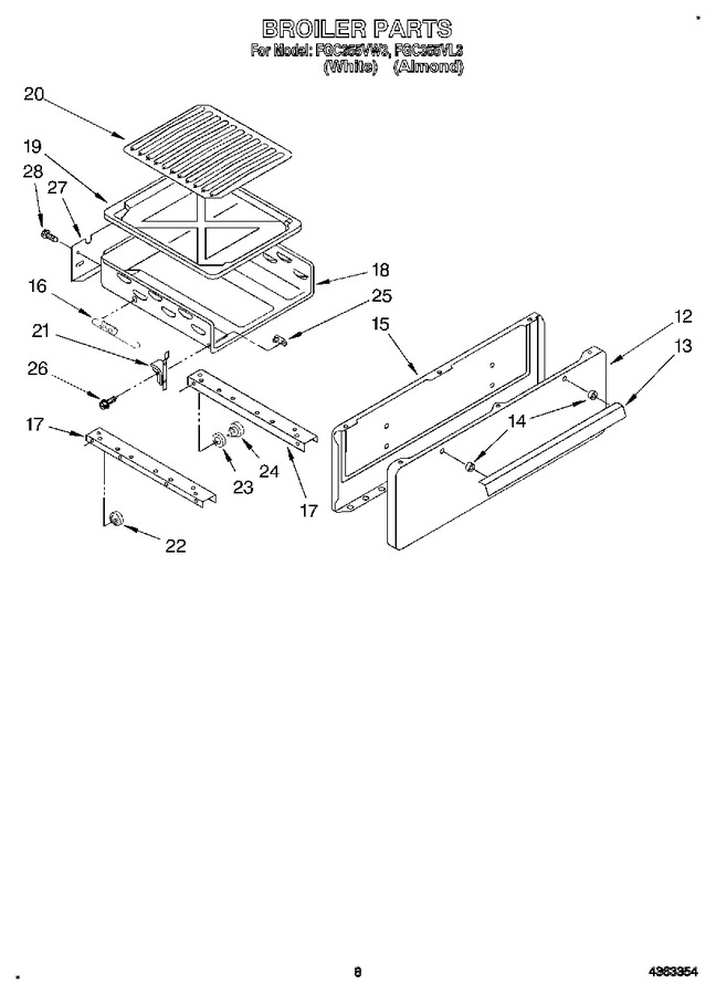 Diagram for FGC355VW3