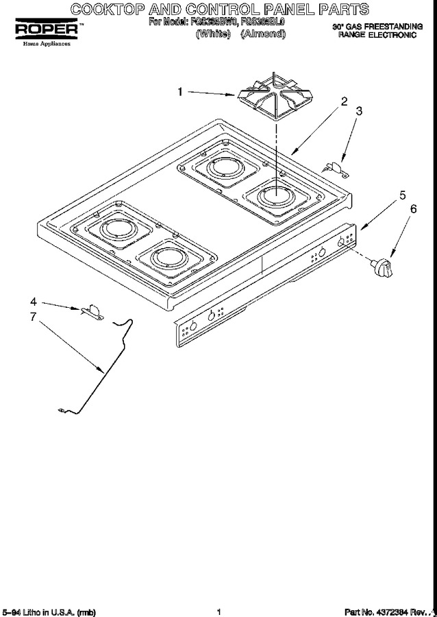 Diagram for FGS385BW0