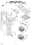 Diagram for 04 - Freezer Liner Parts