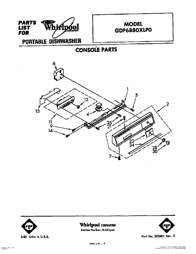 Diagram for GDP6880XLP0