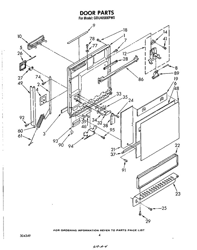 Diagram for GDU4050XPW0