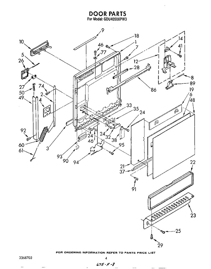 Diagram for GDU4050XPW3