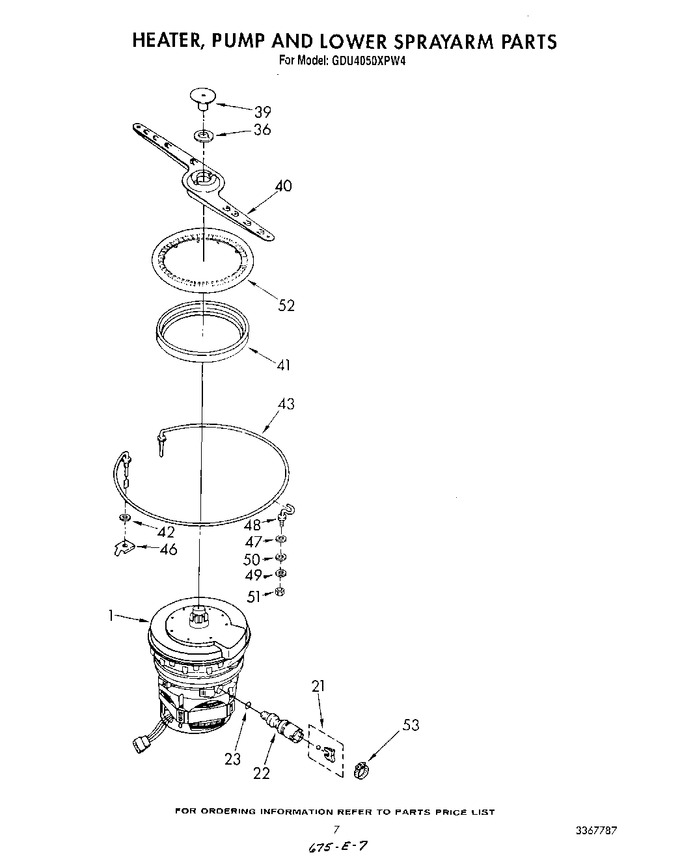 Diagram for GDU4050XPW4