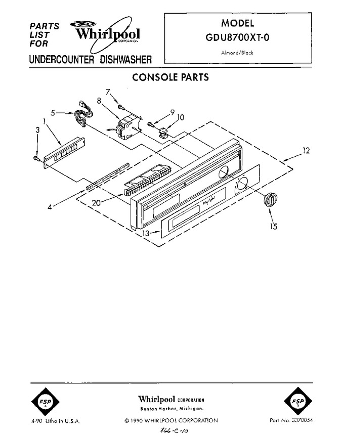 Diagram for GDU8700XT0