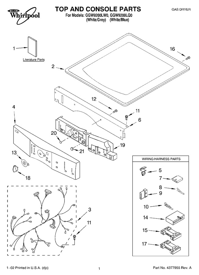 Diagram for GGW9200LW0