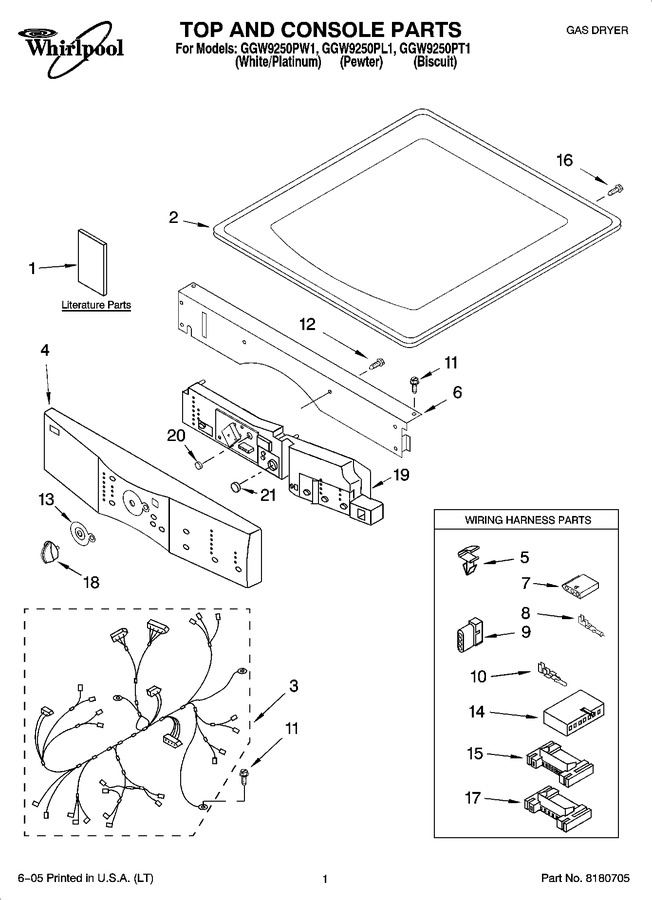 Diagram for GGW9250PW1